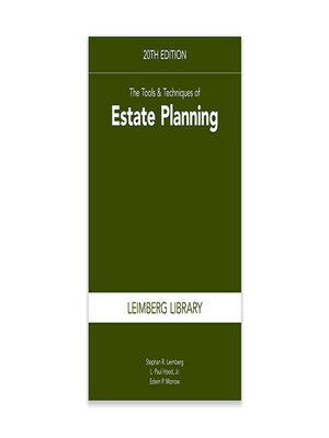 cover image of The Tools & Techniques of Estate Planning, 20th Edition